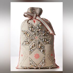 Free People Tan Embroidered Star Pouch